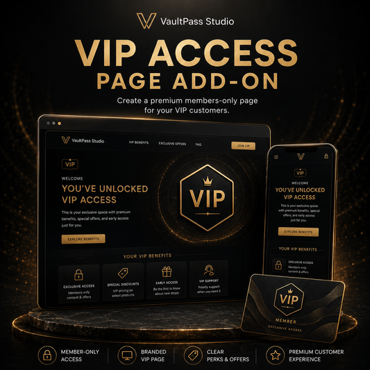 VIP Access Page Add-On
